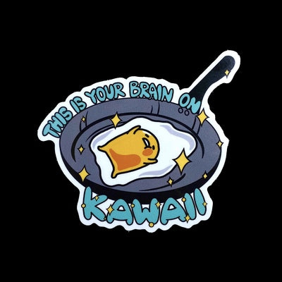 This Is Your Brain On Kawaii 4" Sticker!